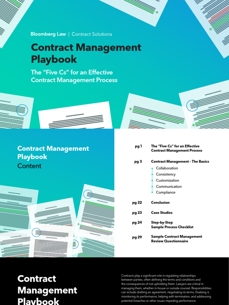 Effective Contract Management Playbook | PDF | Regulatory Compliance ...