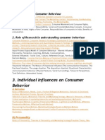 Individual Influences On Consumer Behavior: 1. Introduction To Consumer Behaviour