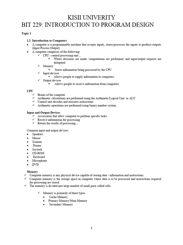 Introduction to Program Design Notes | PDF | Parameter (Computer ...