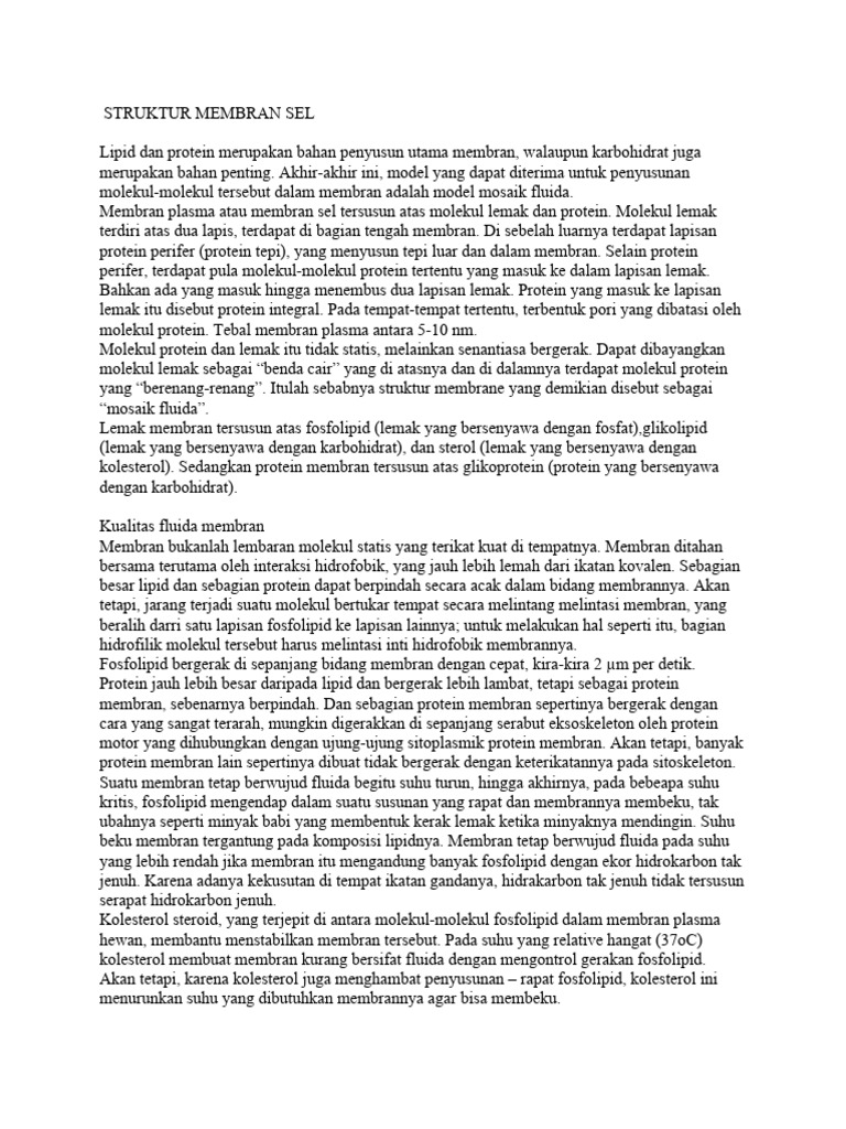 Modul Membran Sel | PDF