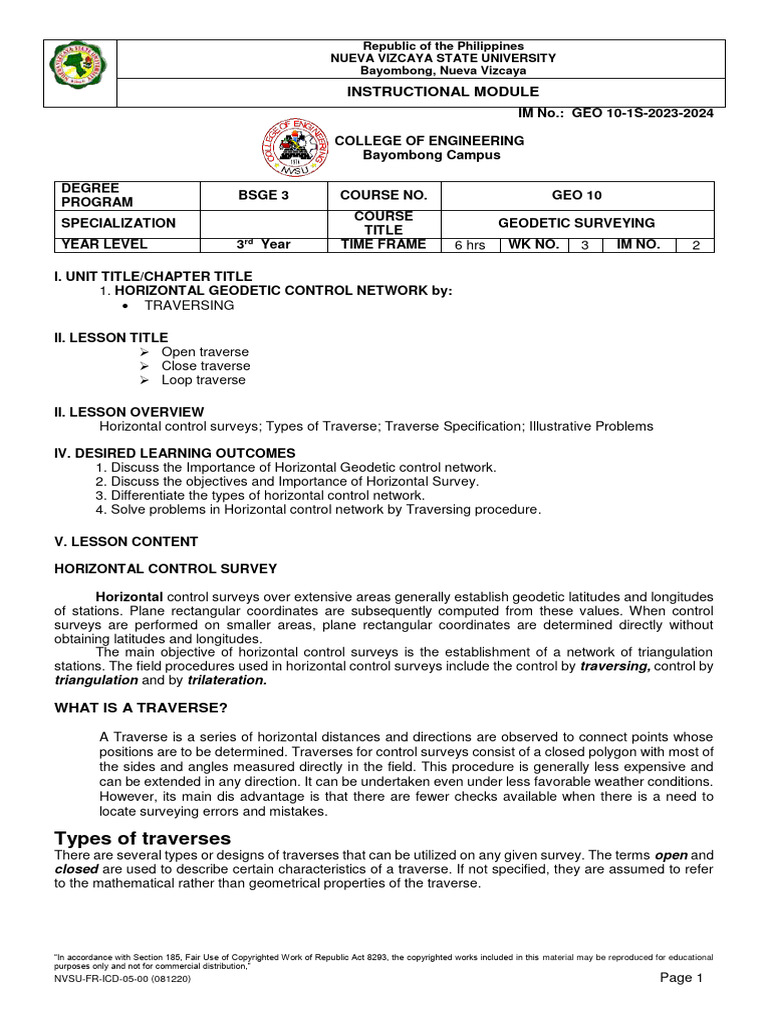 Gs module 2a pdf surveying geodesy