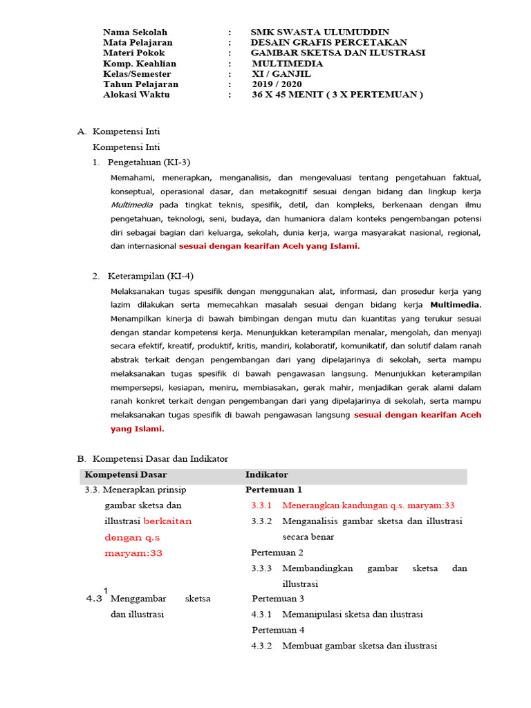 RPP Desain Grafis | PDF | Seni