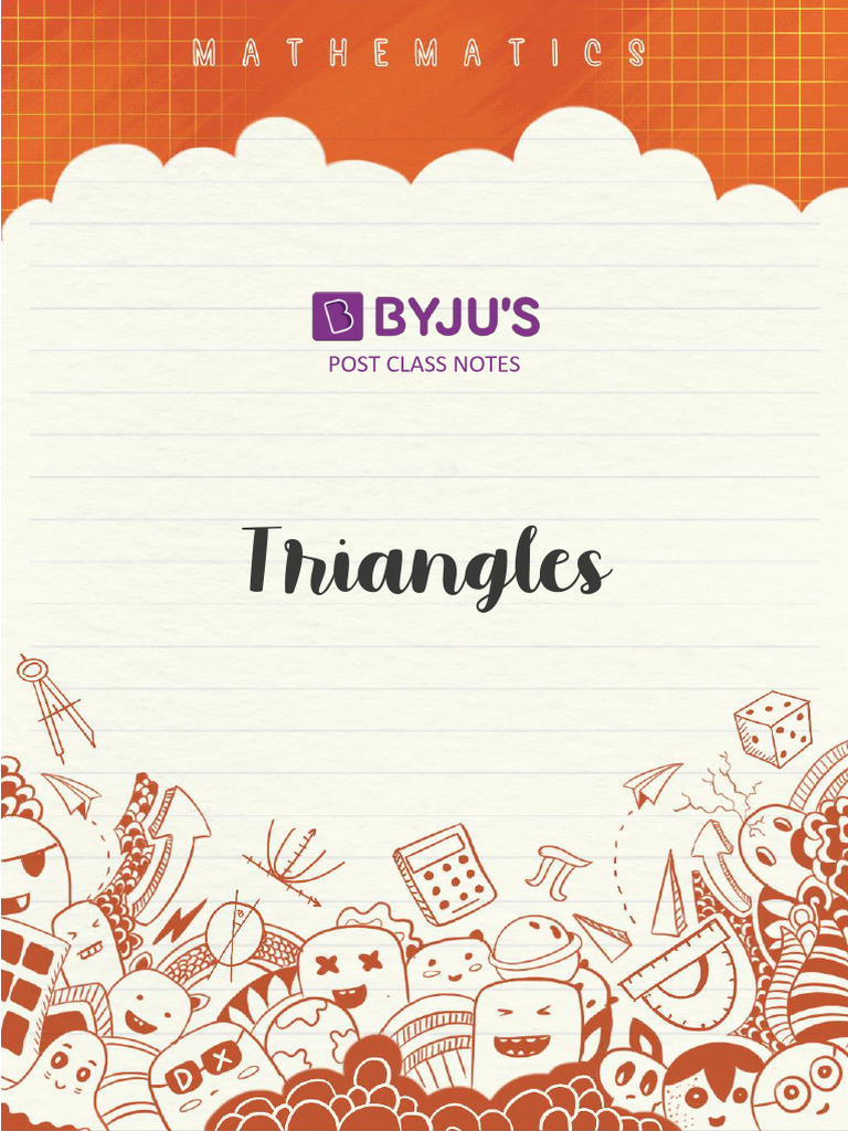 CBSE G+10 Triangles Notes | PDF | Euclidean Plane Geometry | Mathematics