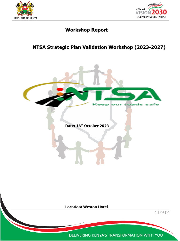 NTSA Strategic Plan Validation Workshop | PDF | Strategic Planning | Policy