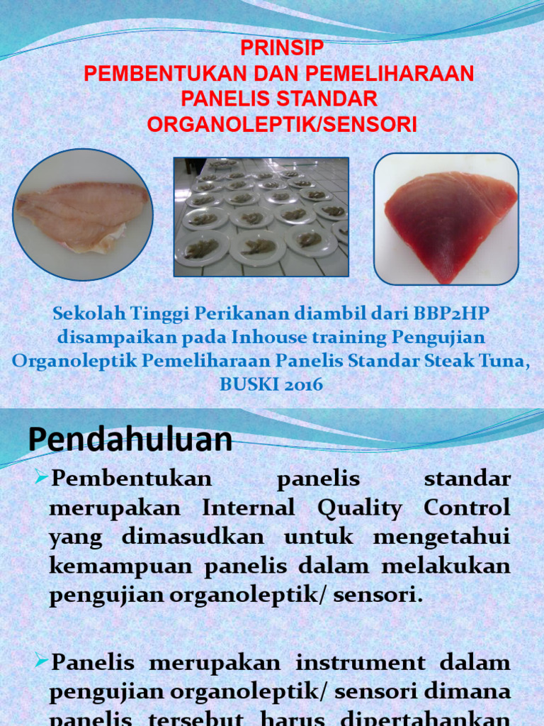 Syarat Panelis Uji Organoleptik | PDF