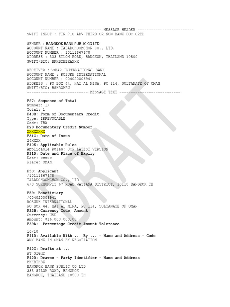 Sohar international lc verbiage crude oil pdf