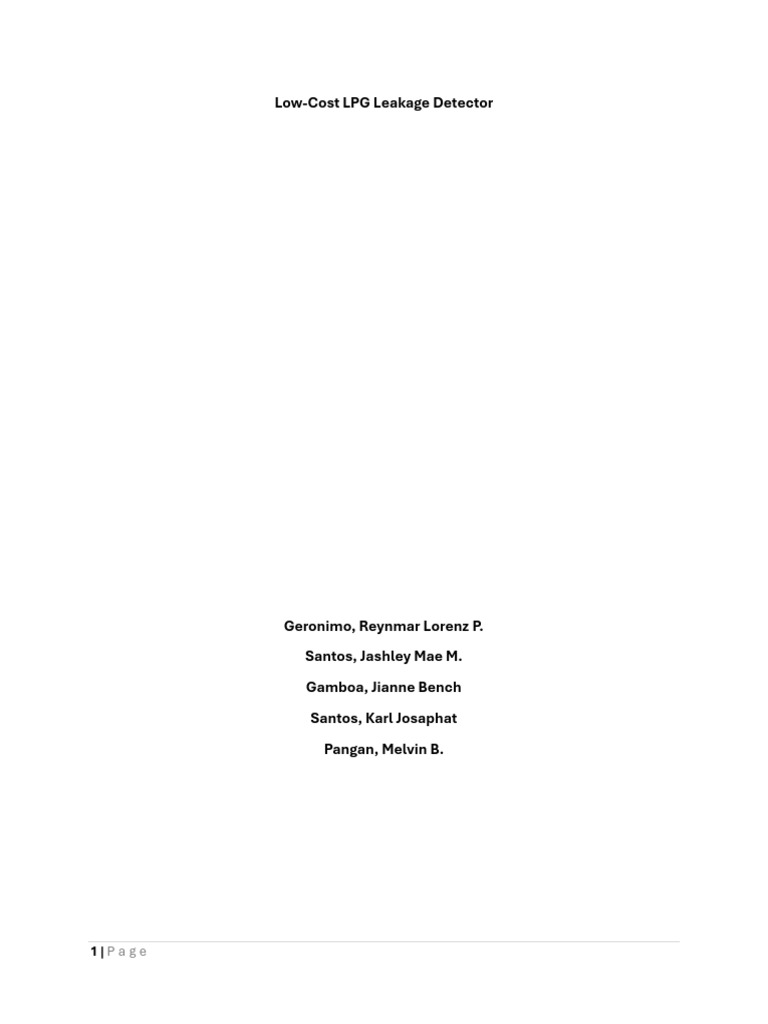 Group#2c - Low-Cost LPG Leakage Detector | PDF | Bipolar Junction ...