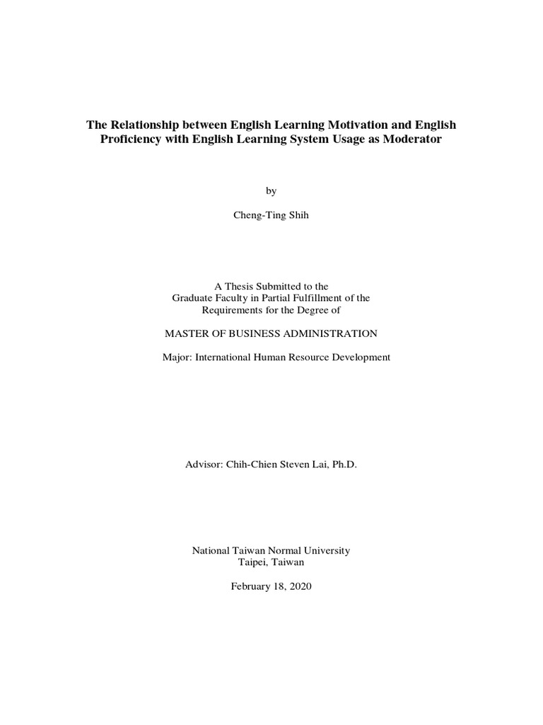 The Relationship Between Engli | PDF | Second Language Acquisition ...
