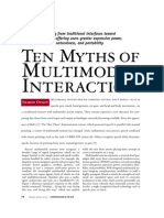 Ten Myths of Multi Modal Interaction Di S. Oviatt