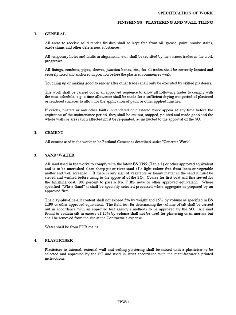 Finishings - Plastering and Wall Tiling | PDF | Tile | Plaster