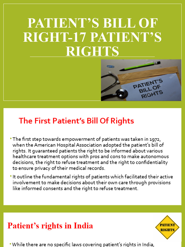17 Rights of Patients in India | PDF | Informed Consent | Patient