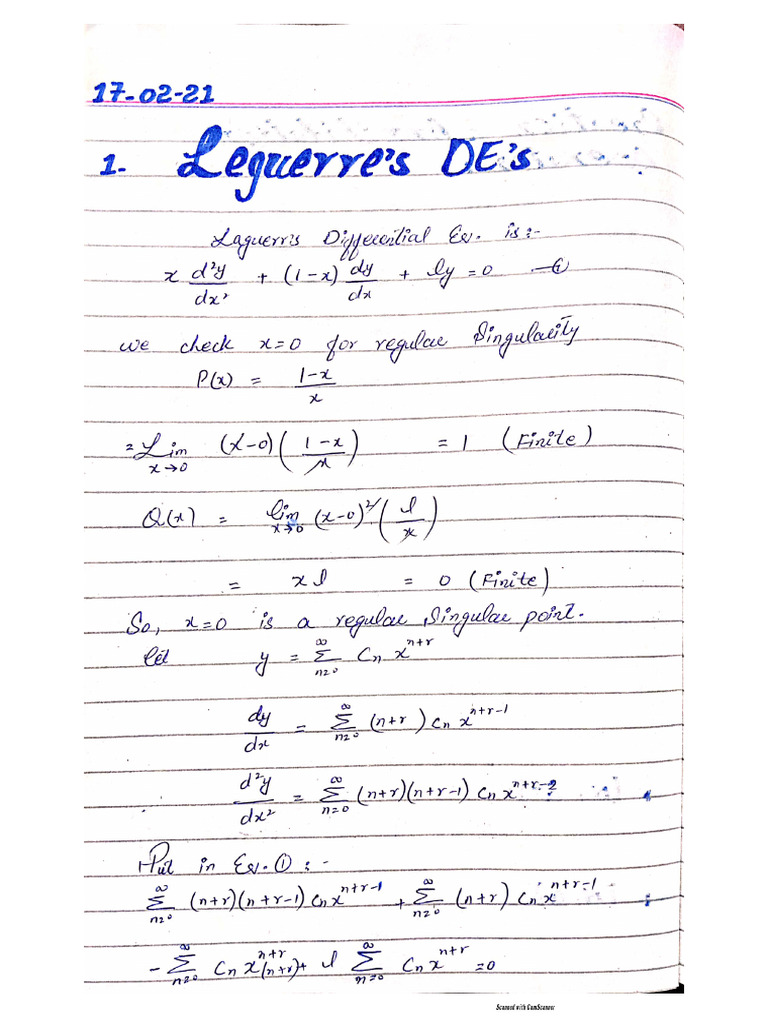 Laguerre S Function P18 26 Pdf