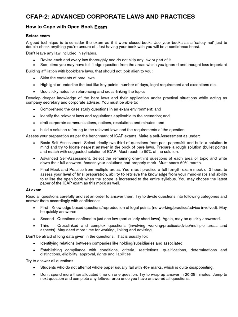 CFAP-2 Exam Preparation Guide | PDF