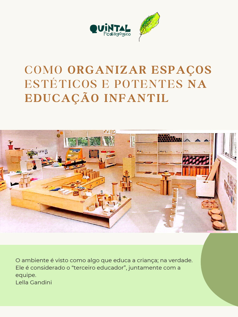Como Organizar Espaços Estéticos e Potentes Na Educação Infantil | PDF ...