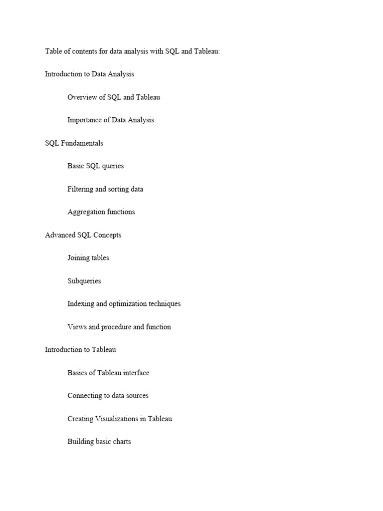 SQL and Tableau | PDF | Art