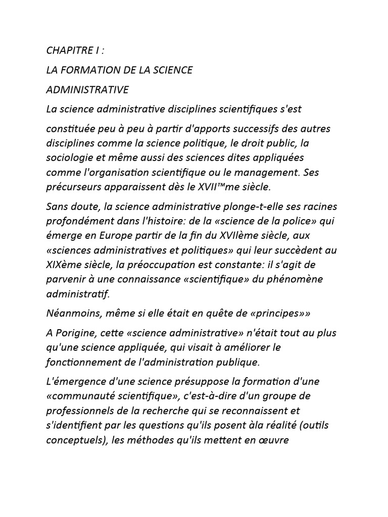 Cours de Science Administrative | PDF | Science | Épistémologie