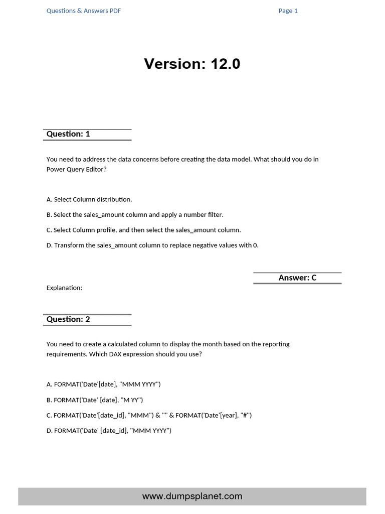 Pl 300 demo pdf integer data type