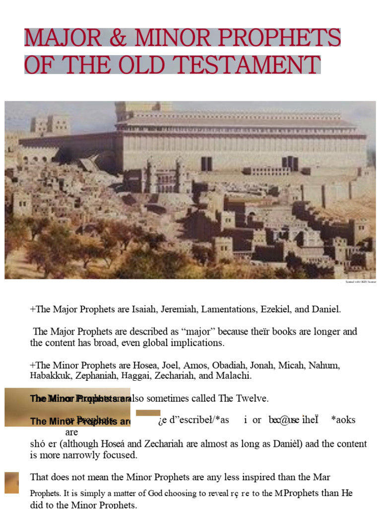 Major and Minor Prophets of OT PDF Nevi'im Twelve Minor Prophets