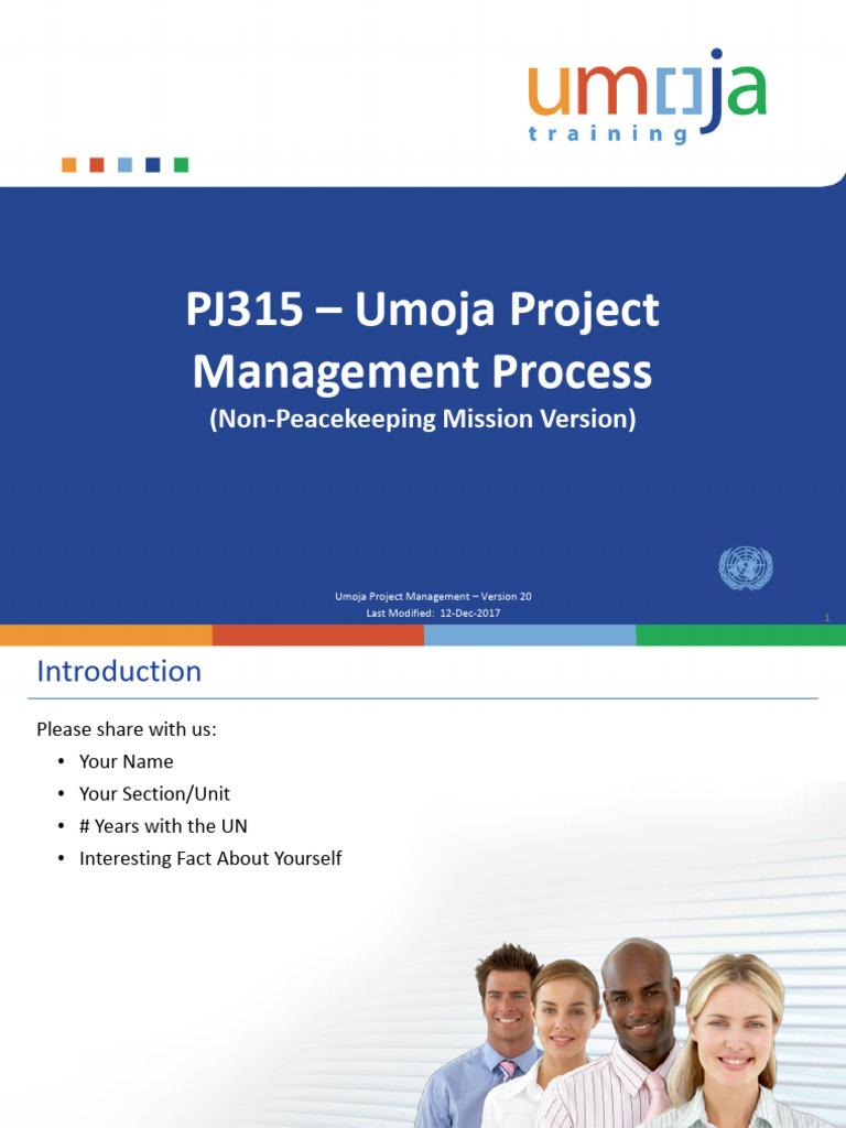 pj315 Umoja Project Management Process Ilt PPT v20 | PDF | Project ...