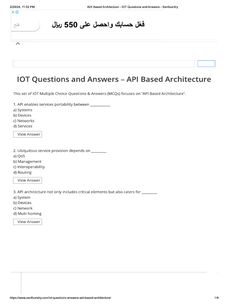 Iot mcq 10 new pdf