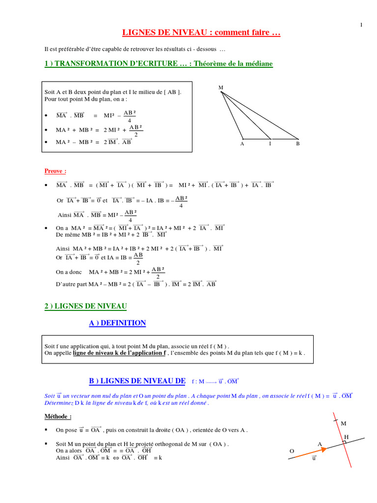 Lignes de niveau en géométrie analytique PDF Géométrie Mathématiques — free download