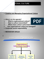 Creating and Managing Organizational Culture