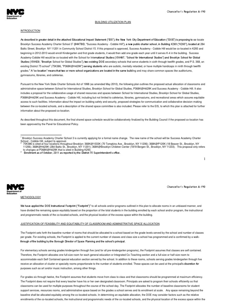 K293 Building Utilization Plan | PDF | Special Education ...