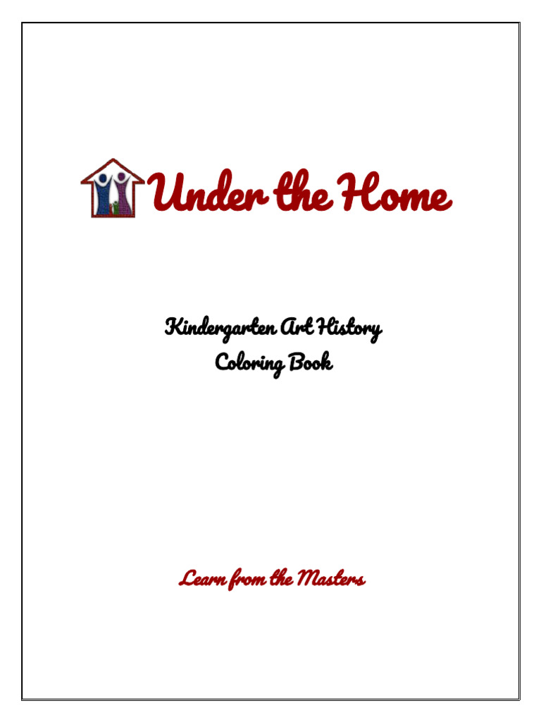 Art History Kindergarten Color Book PDF Vincent Van Gogh Raphael