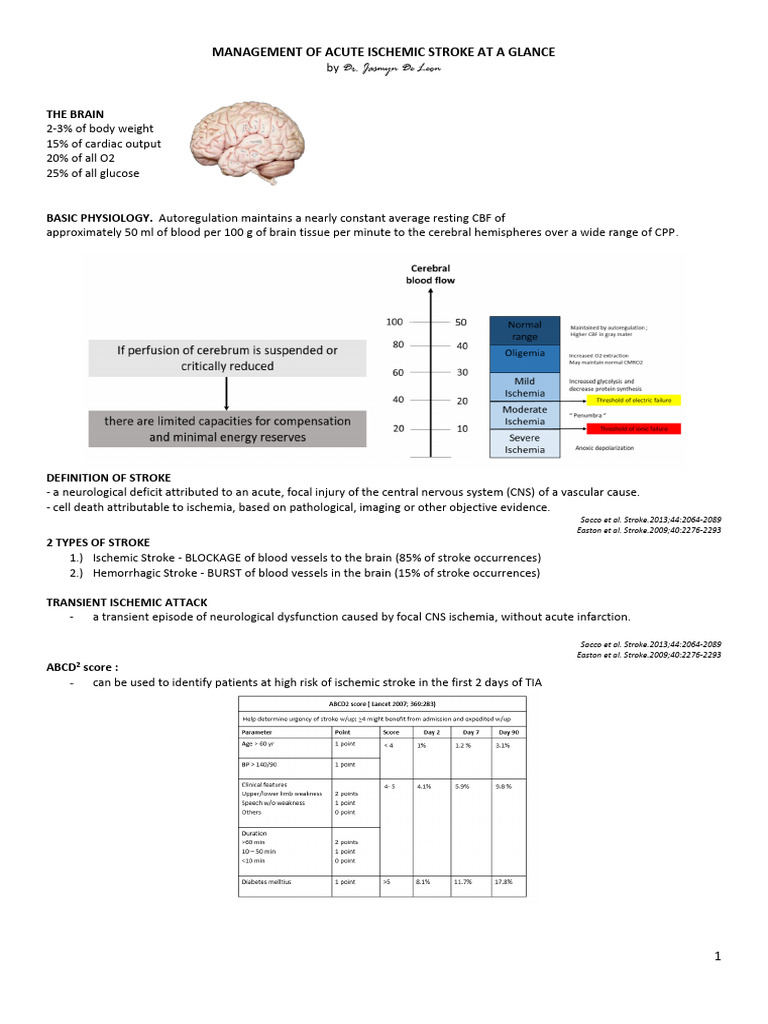 Acute Ischemic Stroke Management Guide | PDF | Stroke | Ischemia