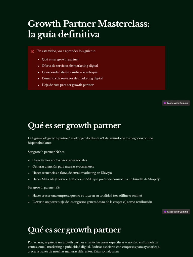 Guía para ser Growth Partner en Turismo | PDF | Marketing | Publicidad ...