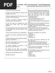 Class 9 - Arihant - All in One (Science) - The Fundamental Unit of Life