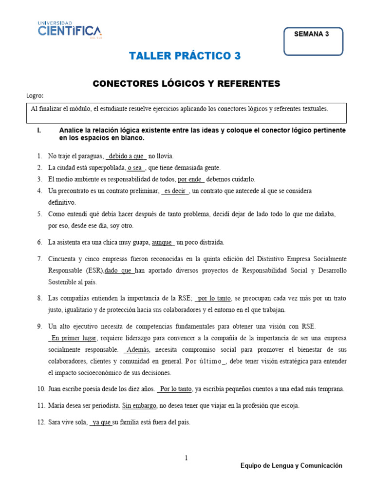 Taller N°3 | PDF | Crecimiento personal y profesional | Artes del ...