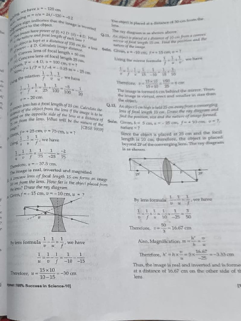 Lens and Mirror Image Formation Guide | PDF | Refraction | Electromagnetism