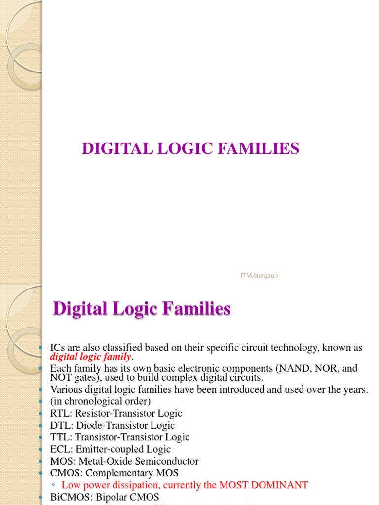 Digital Logic Families | PDF
