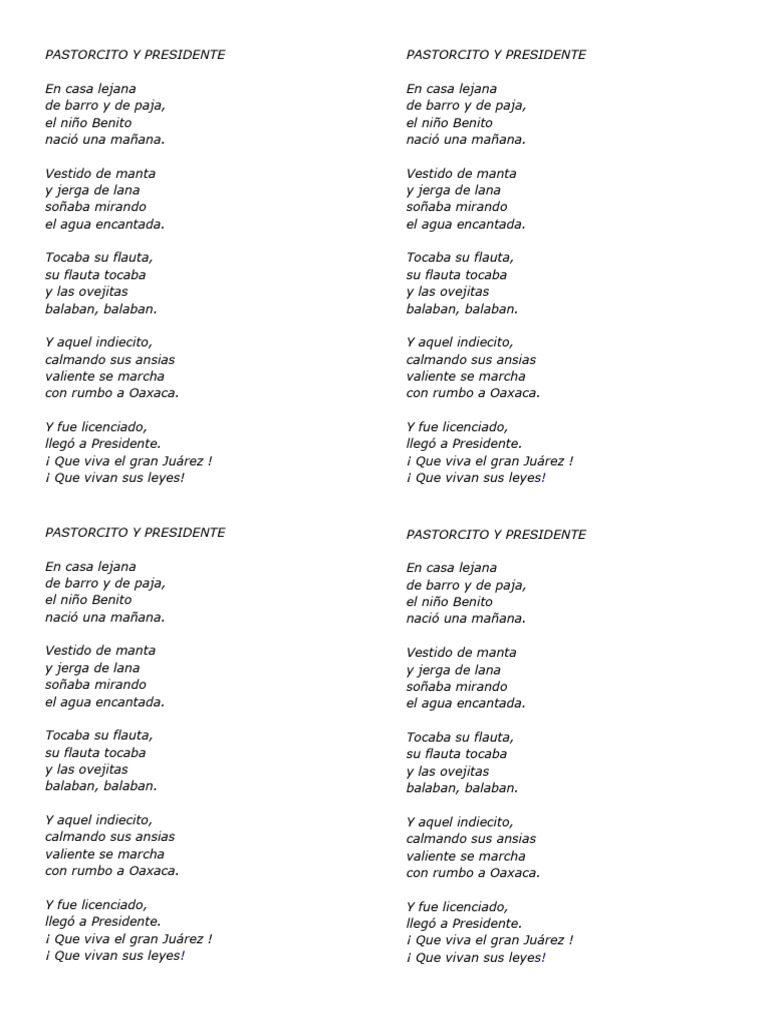 Poema: Pastorcito y Presidente | PDF | Religión y espiritualidad ...
