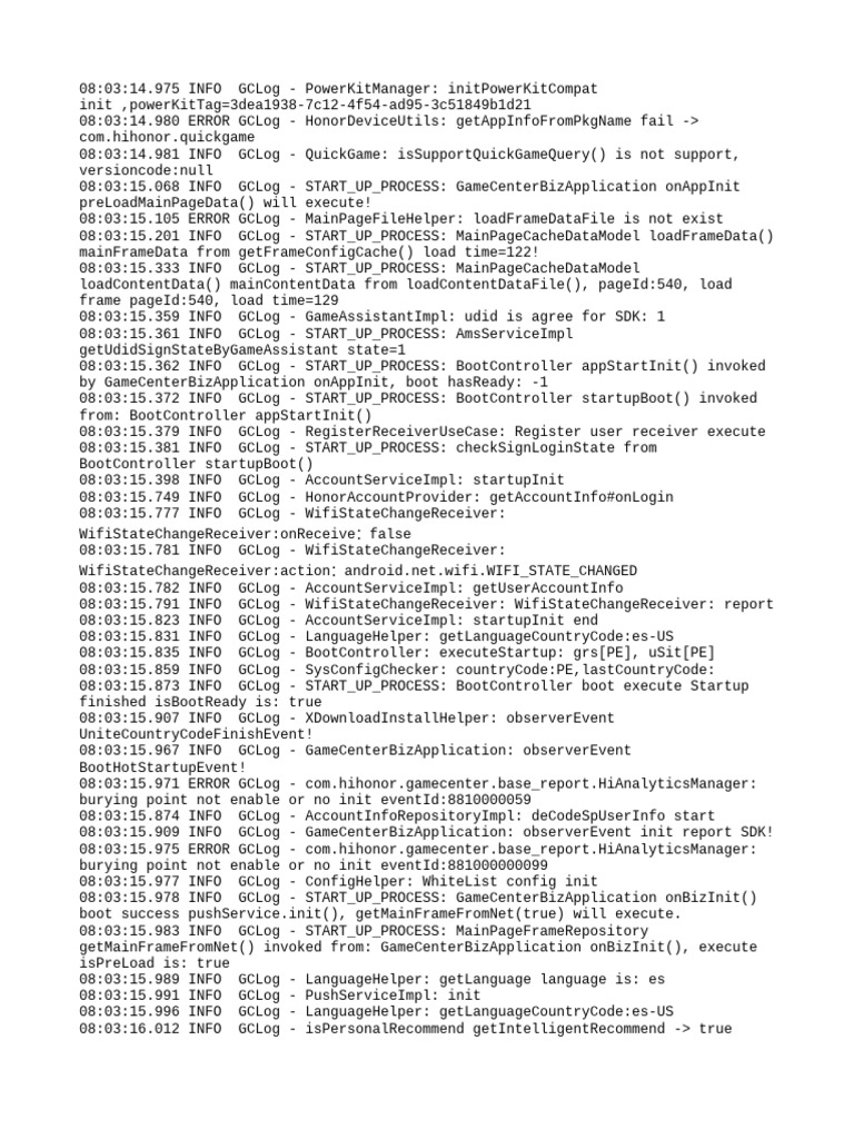 Honor Device App Initialization Logs | PDF | Computer Science ...