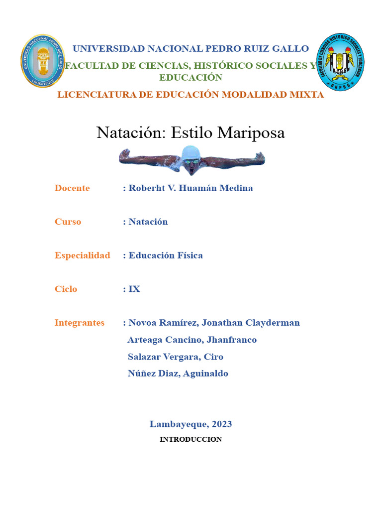 Estilo Mariposa Descargar gratis PDF Nadando