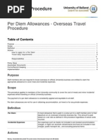 Allowance Per Diem