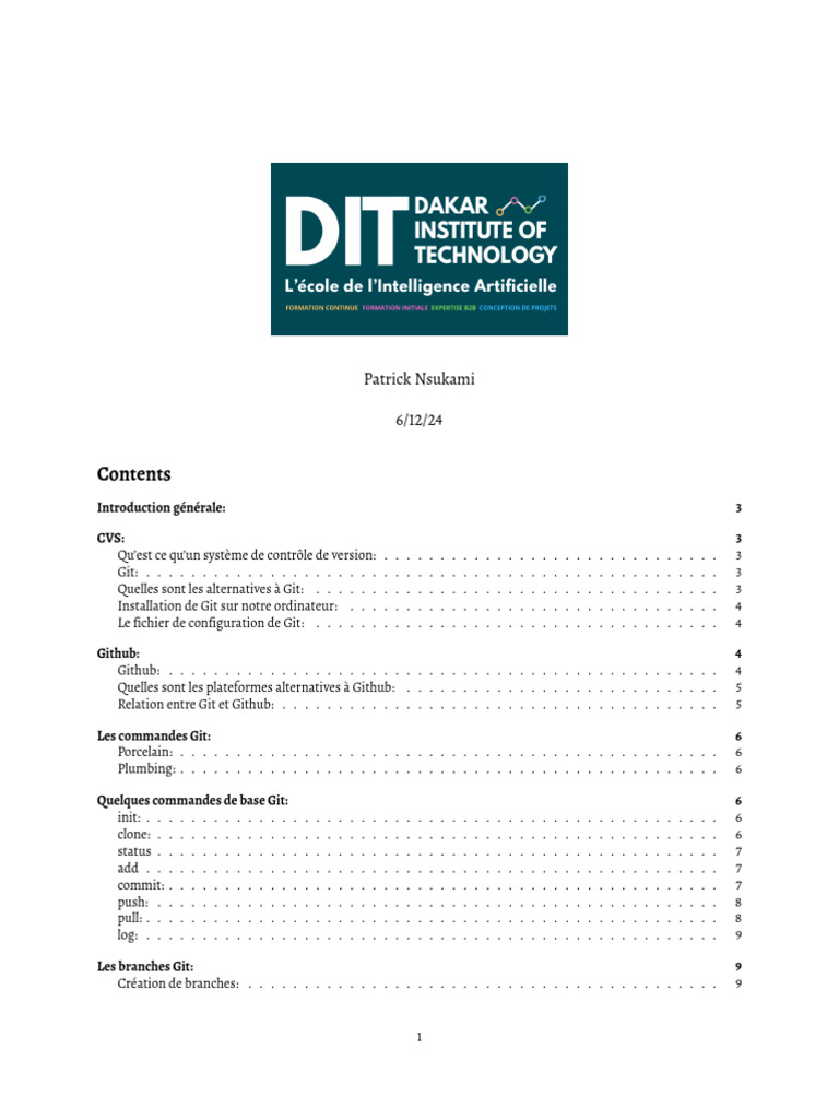 Introduction à Git et GitHub pour débutants | PDF | Gestion de versions ...