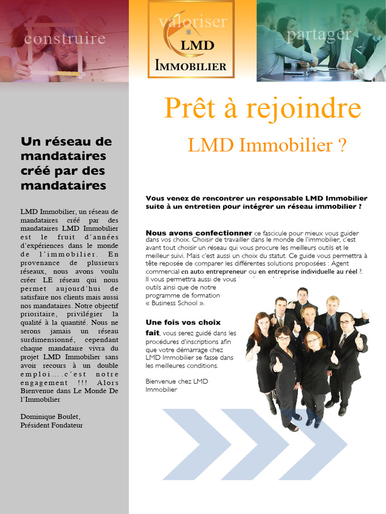 Guide d'intégration chez LMD Immobilier | PDF | Micro-entrepreneur ...