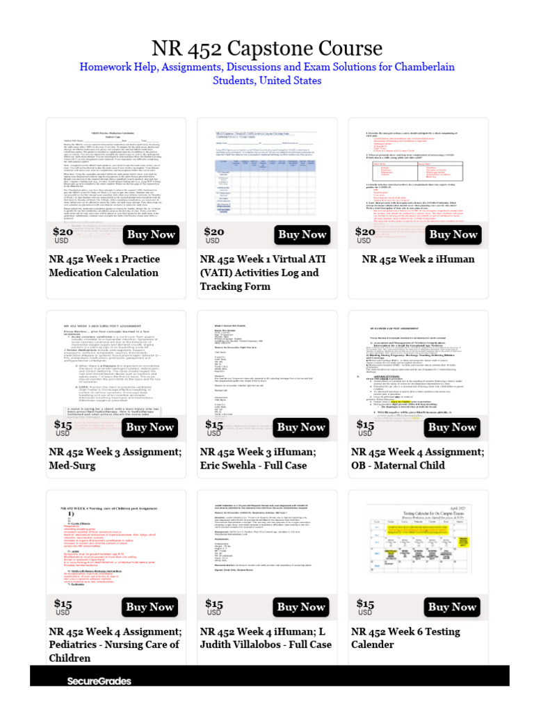 NR 452 Capstone Course | PDF