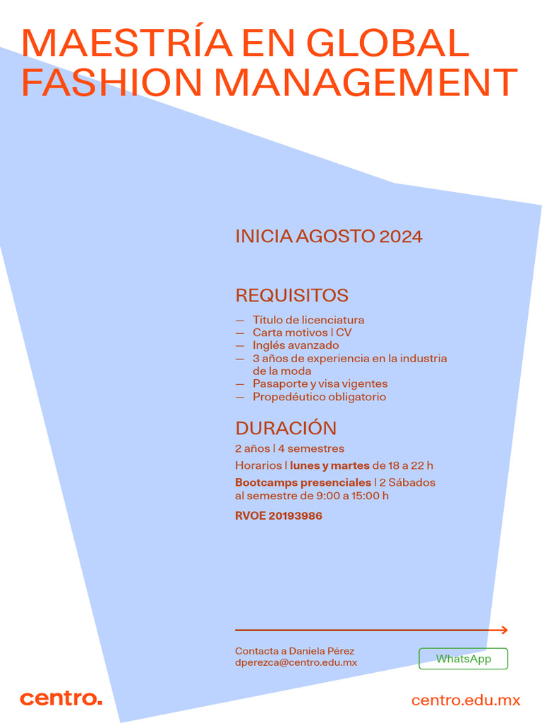 Maestria Global Fashion Management 2024 PDF Negocios económicos