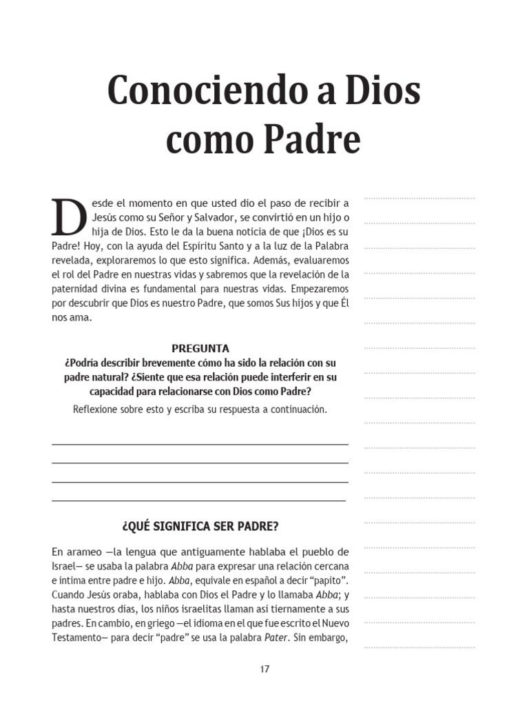 Conociendo a Dios como Padre | PDF | Dios | Dios el padre