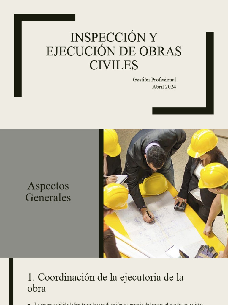 Inspección y Ejecución de Obras Civiles | PDF | Finanzas y dinero