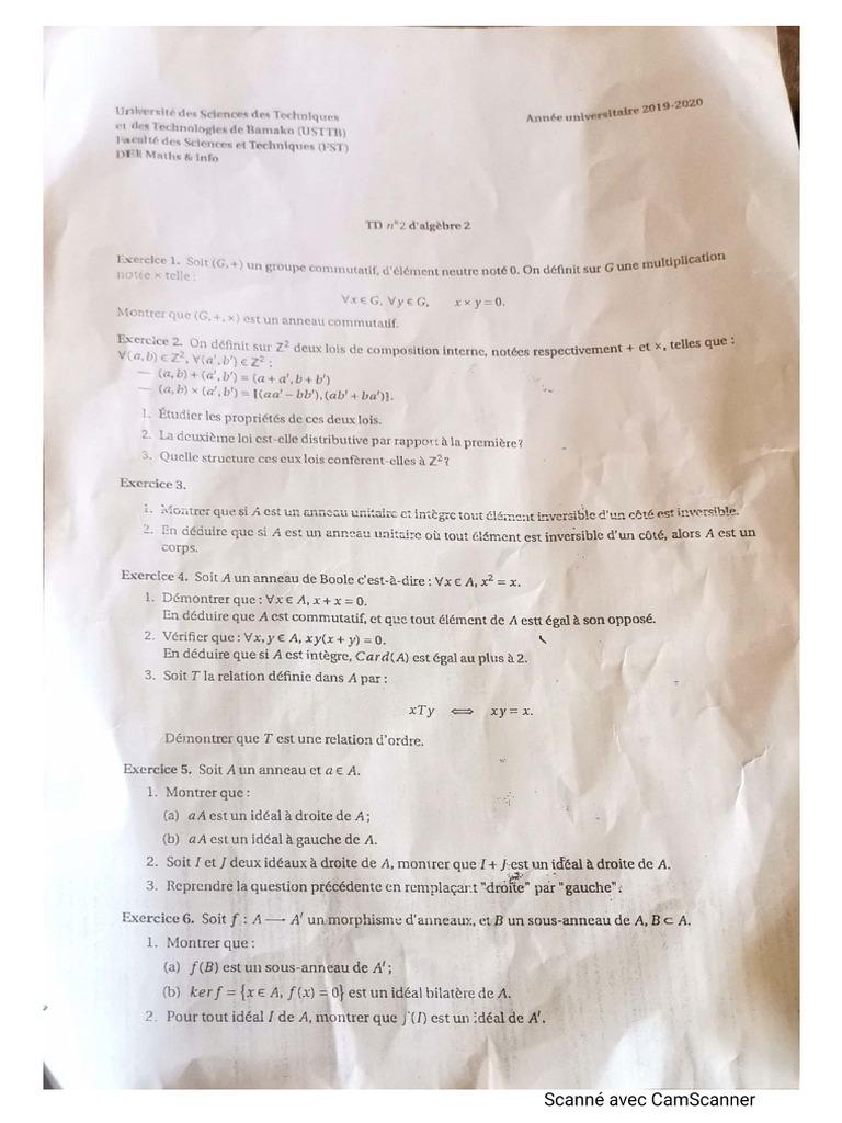 Math 3 TD N2 | PDF