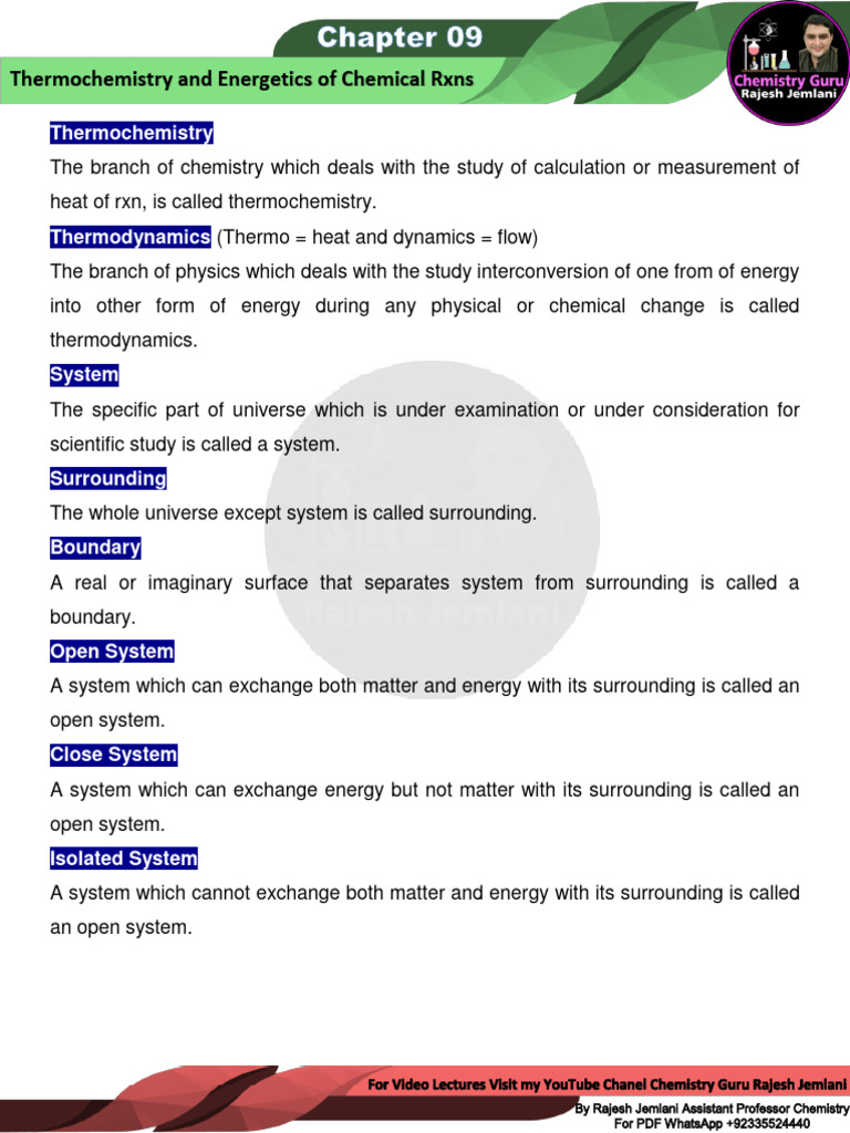 Thermochemistry Full Chapter 2023 SELF | PDF | Enthalpy | Gibbs Free Energy