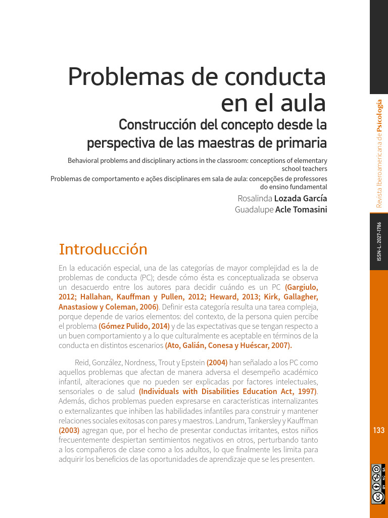 Problemas de Conducta en el Aula | PDF | Comportamiento | Espectro autista