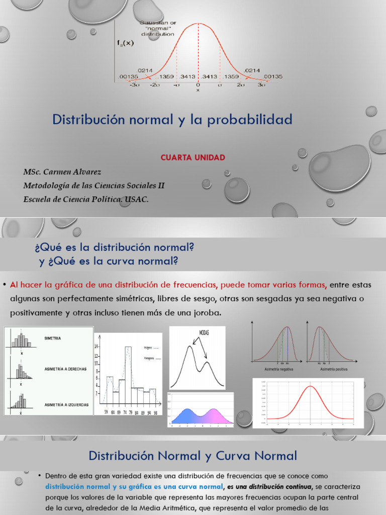 Distribución Normal en Ciencias Sociales | PDF | Distribución normal ...