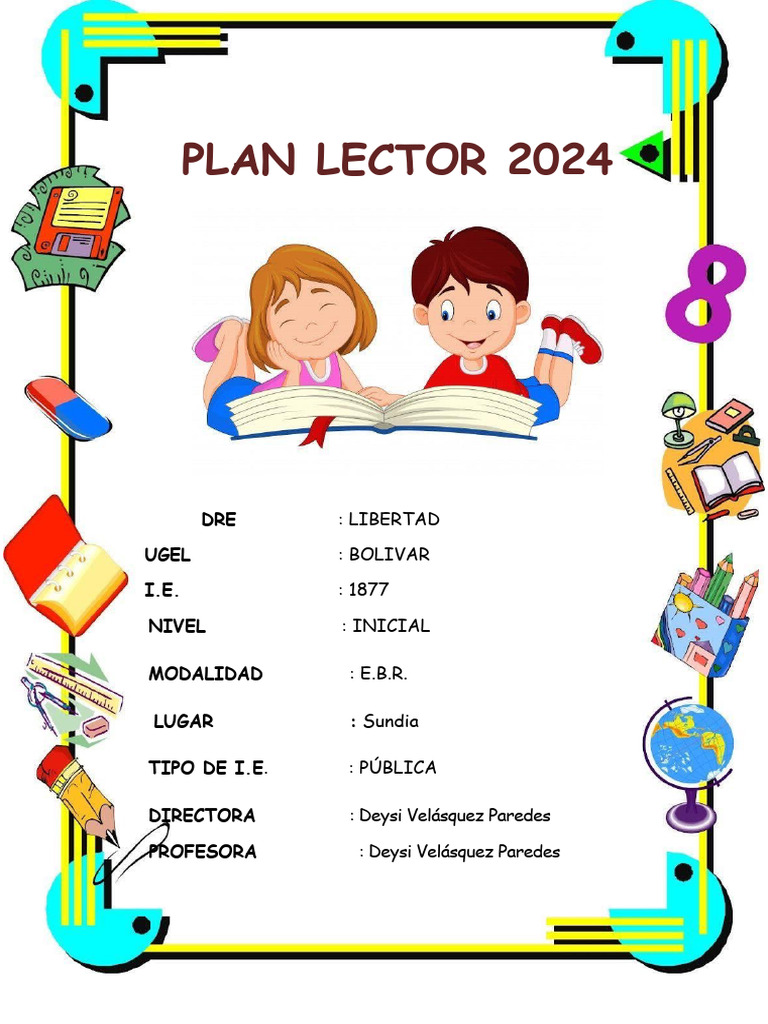 PLAN LECTOR 2023 5 Anos | PDF | Comprensión lectora | Salón de clases