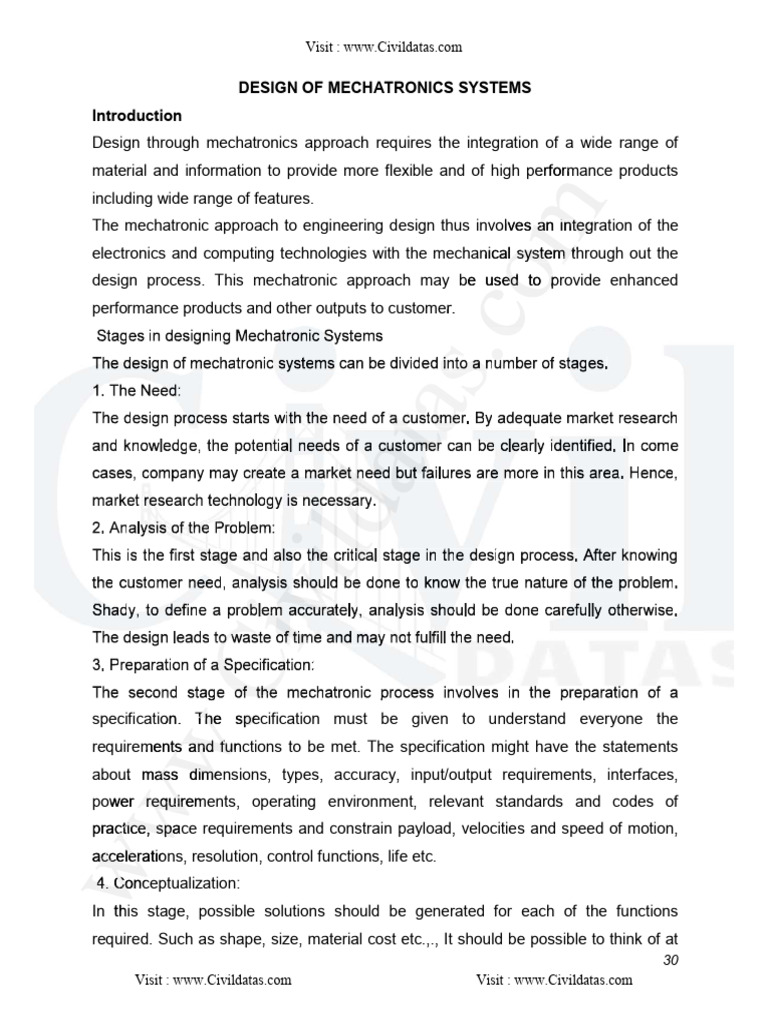 Design of Mechatronics Systems | PDF | Weighing Scale | Internal ...